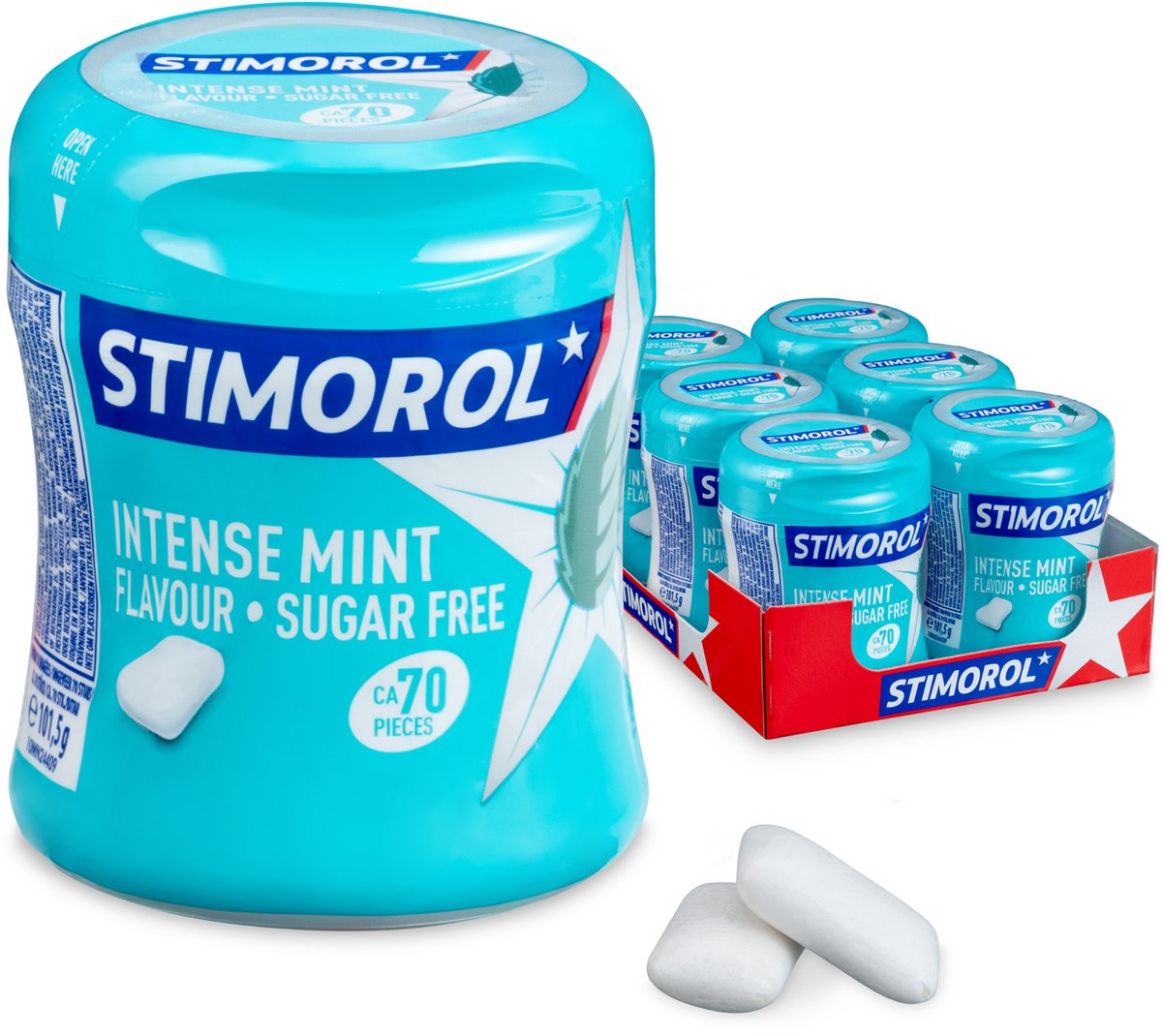 Stimorol menta intensa - gomma da masticare - senza zucchero - 1x6 pezzi