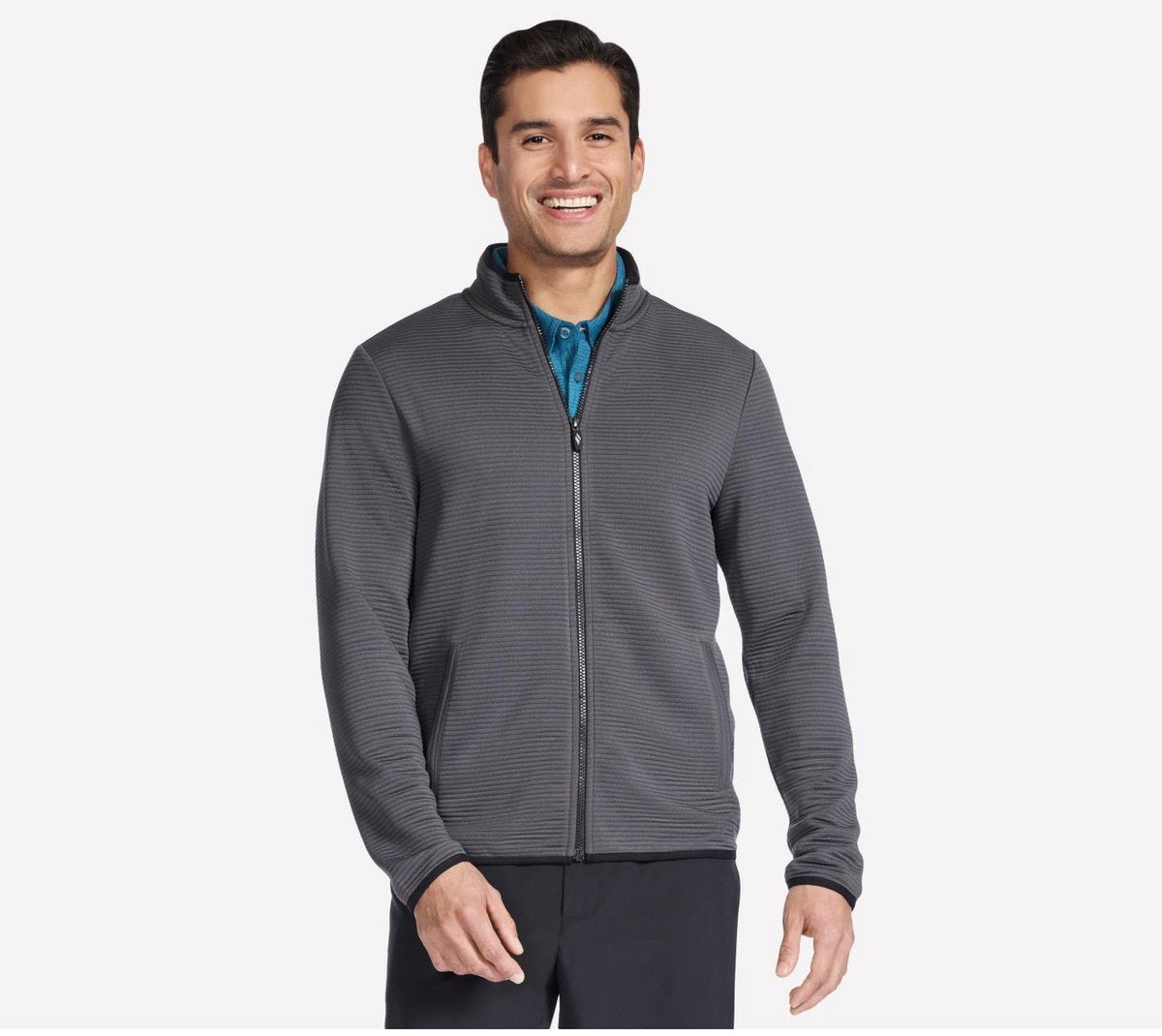 Skechers il gilet da uomo ottomano con cappuccio senza cappuccio - grigio