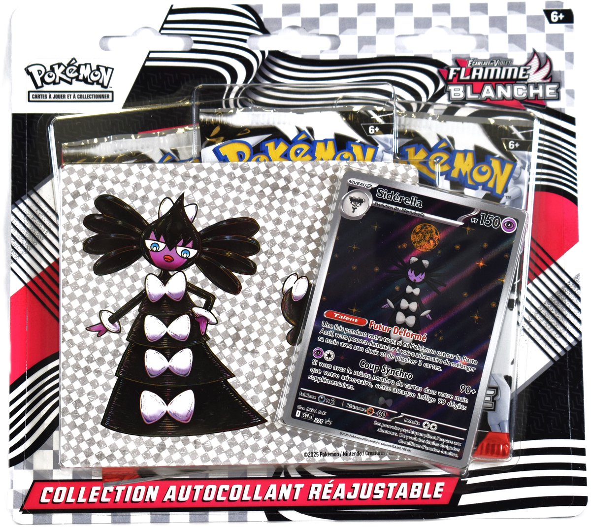 Asmodee pokémon: tech stickers 3-pack flamme blanche, juego de cartas, coleccionismo, 6 años, 10 min, 10 min