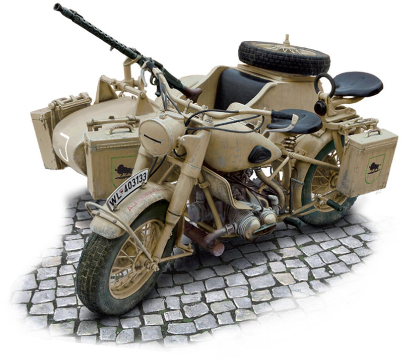 Italeri 7403 – motocicleta militar alemana con sidecar - 1:9