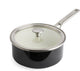 Cacerola kitchenaid con núcleo de acero esmaltado 20cm 2,4l - negro ónix - inducción - sin pfas