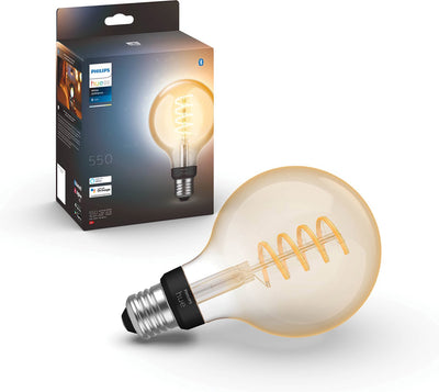 Lampada globo a filamento Philips Hue G93 - luce bianca da calda a fredda - confezione da 1 - E27