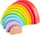 Nuovo impilatore arcobaleno in legno Classic Toys® - 10 parti
