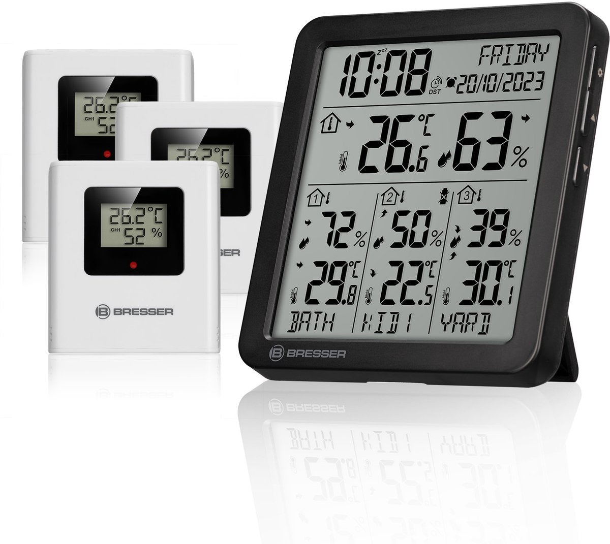 Bresser weerstation - quadro invidio s - 3x thermo-hygrometer
