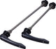 Bbb cycling quick release set lightblock - lichtgewicht snelspanners fiets voor- en achterwiel - titanium - 100mm 130mm - bqr-11