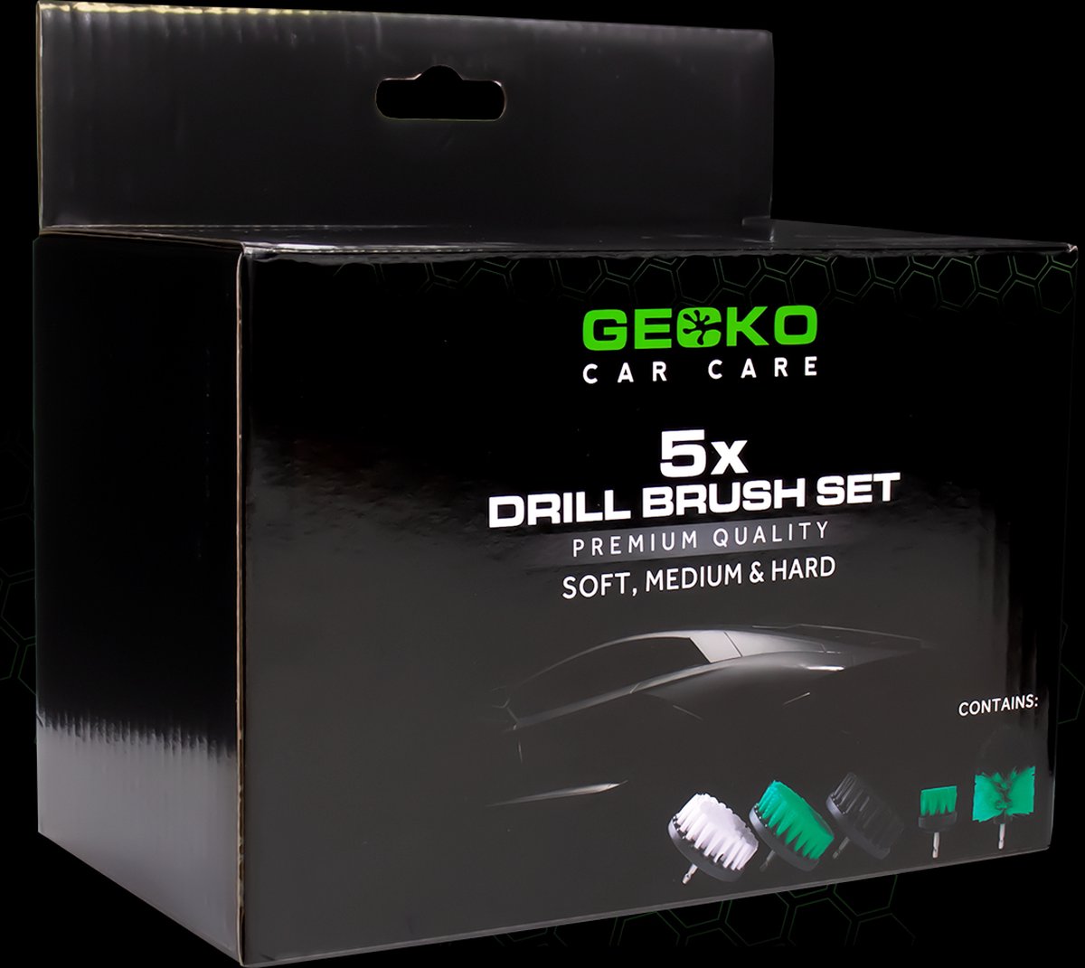 Gecko Car Care Set di spazzole per trapano Gecko 5 pz