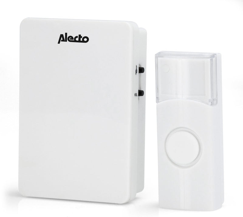 Timbre inalámbrico alecto adb-11wt - timbre y receptor inalámbricos - fácil instalación