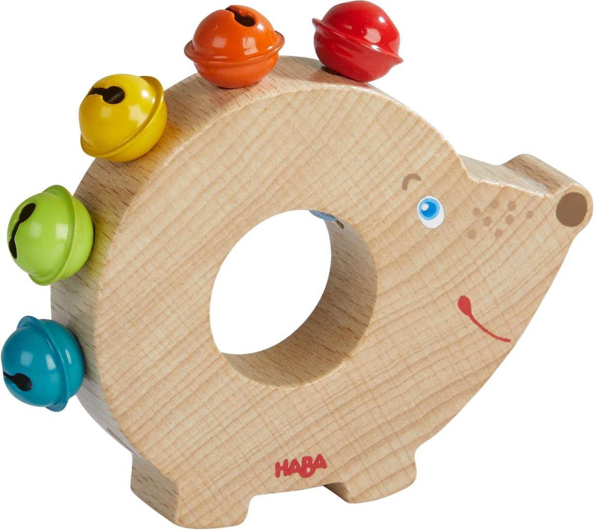 Haba sonajero de madera erizo con cascabeles 9 cm