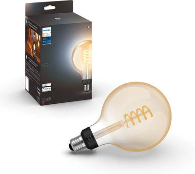 Lampada globo a filamento Philips Hue G125 - luce bianca da calda a fredda - confezione da 1 - E27