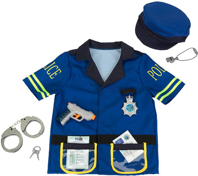 Klein toys - police costume for children from 3 to 6 years - jacket, handcuffs, cap and more accessories