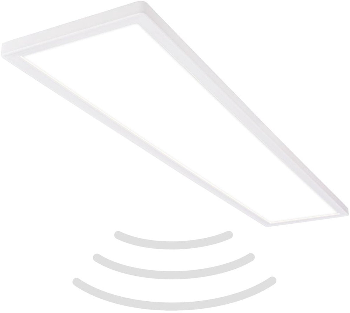 B.k.licht move - led plafondlamp - badkamerverlichting - ip44 - plafonniere met bewegingsmelderg - 98 x 20 x 3 cm - wit