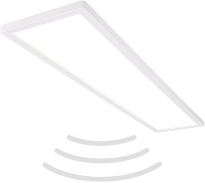 B.k.licht move - Lampada da soffitto a LED - illuminazione per bagno - IP44 - lampada da soffitto con rilevatore di movimento - 98 x 20 x 3 cm - bianco