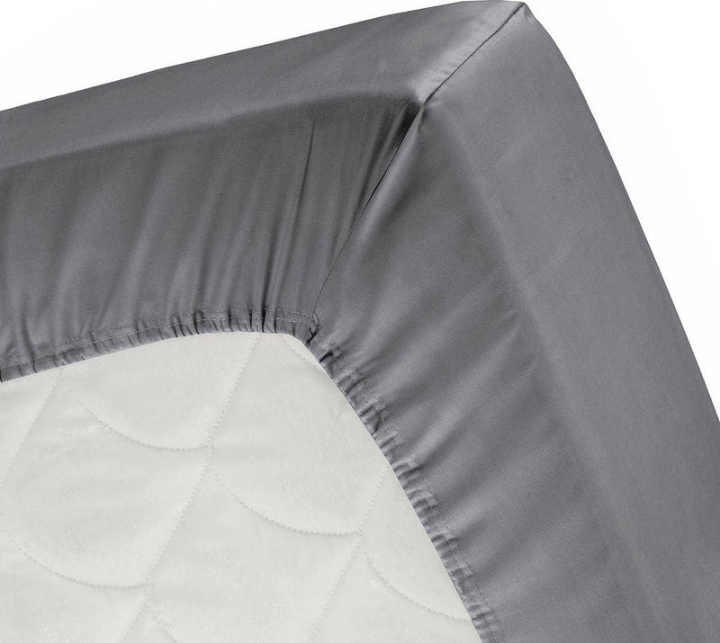 Cenerentola - lenzuolo con angoli topper - altezza materasso fino a 15 cm - 160x200 210 cm - antracite