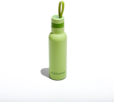 Borraccia termica Muitomas - doppio rivestimento isolante - 500 ml - 12 ore di bevande calde o 24 ore di bevande fredde - verde