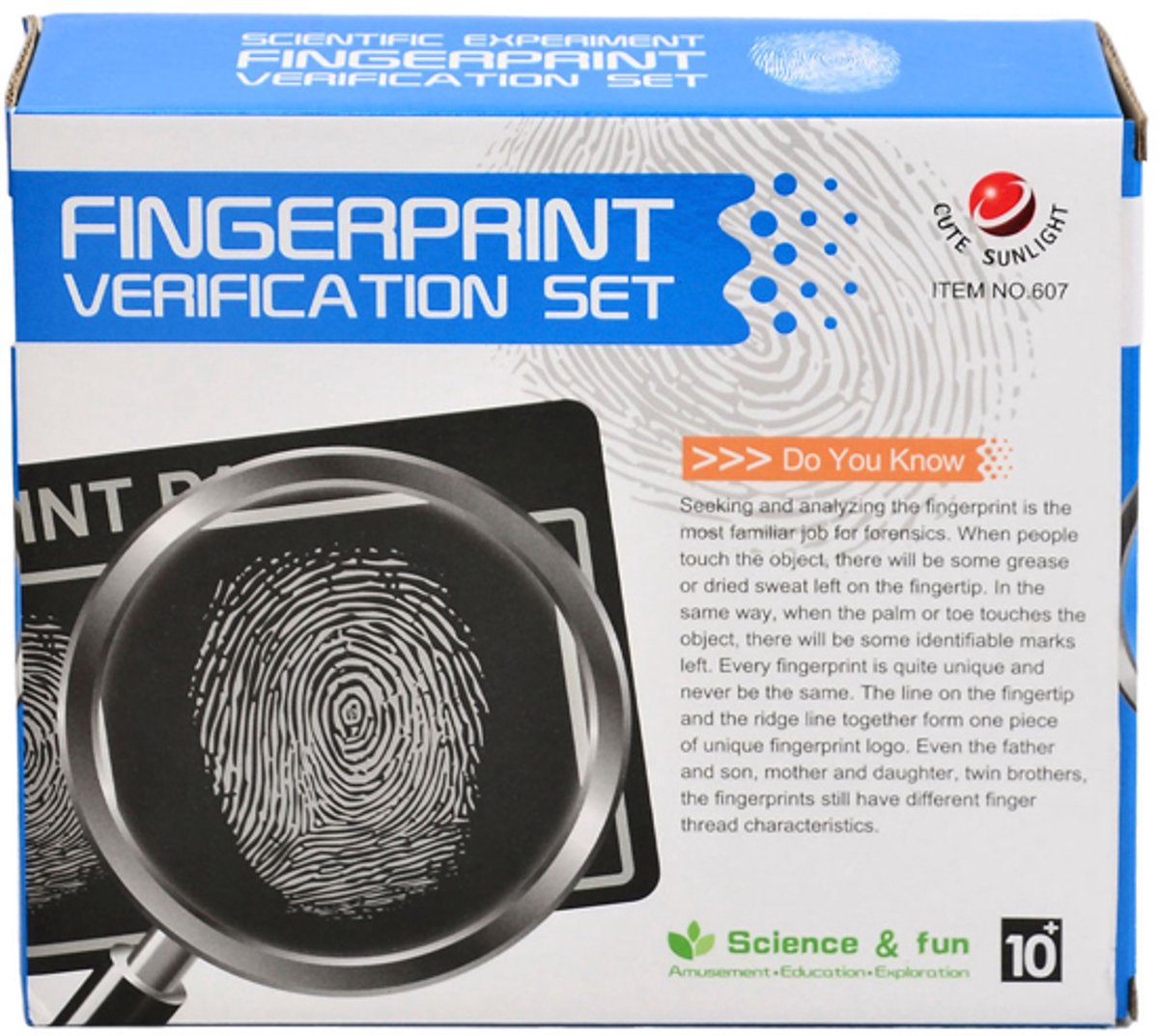 Detective set of fingerprints