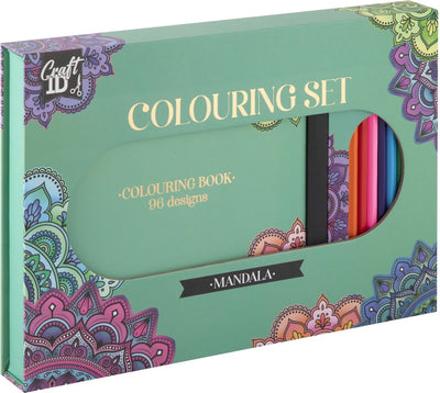 Set di colori mandala con 10 matite colorate
