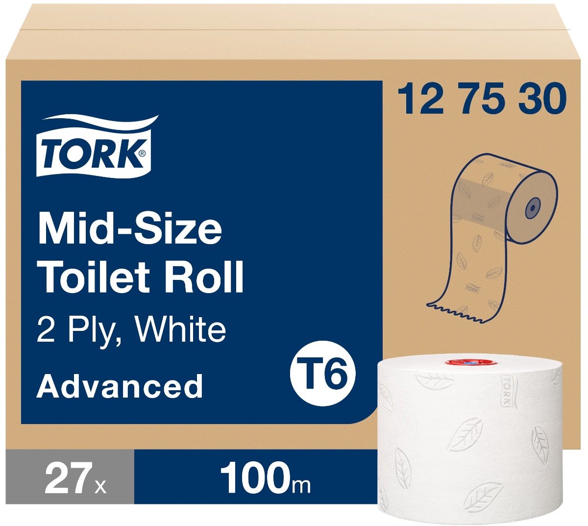 Papel higiénico Tork T6 advanced 2 capas blanco