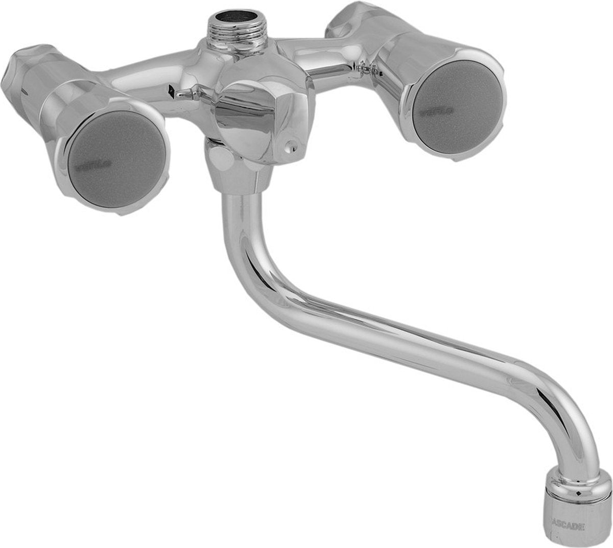 Venlo nimbus ii messing eco douchekraan met omstel 12cm hartafstand chroom