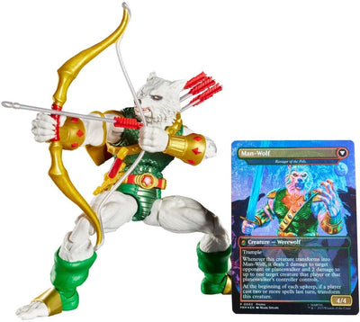 Hasbro marvel legends magic: la figura de acción reunida hombre-lobo (más tarjeta de aluminio exclusiva) figura de acción de 15 cm