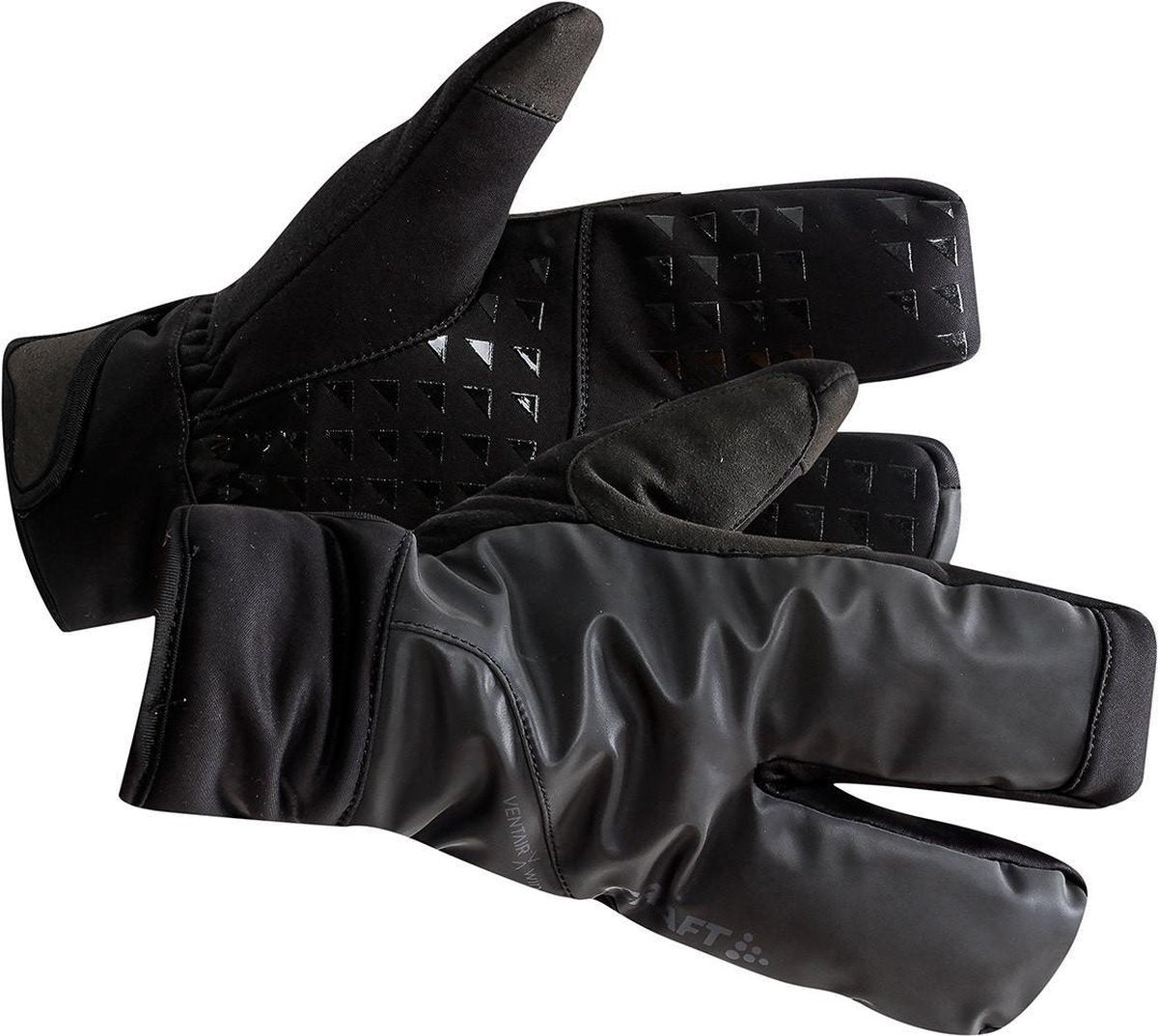 Guanti da ciclismo Craft invernali unisex neri Siberian 2.0 guanti con dita divise nero-XL