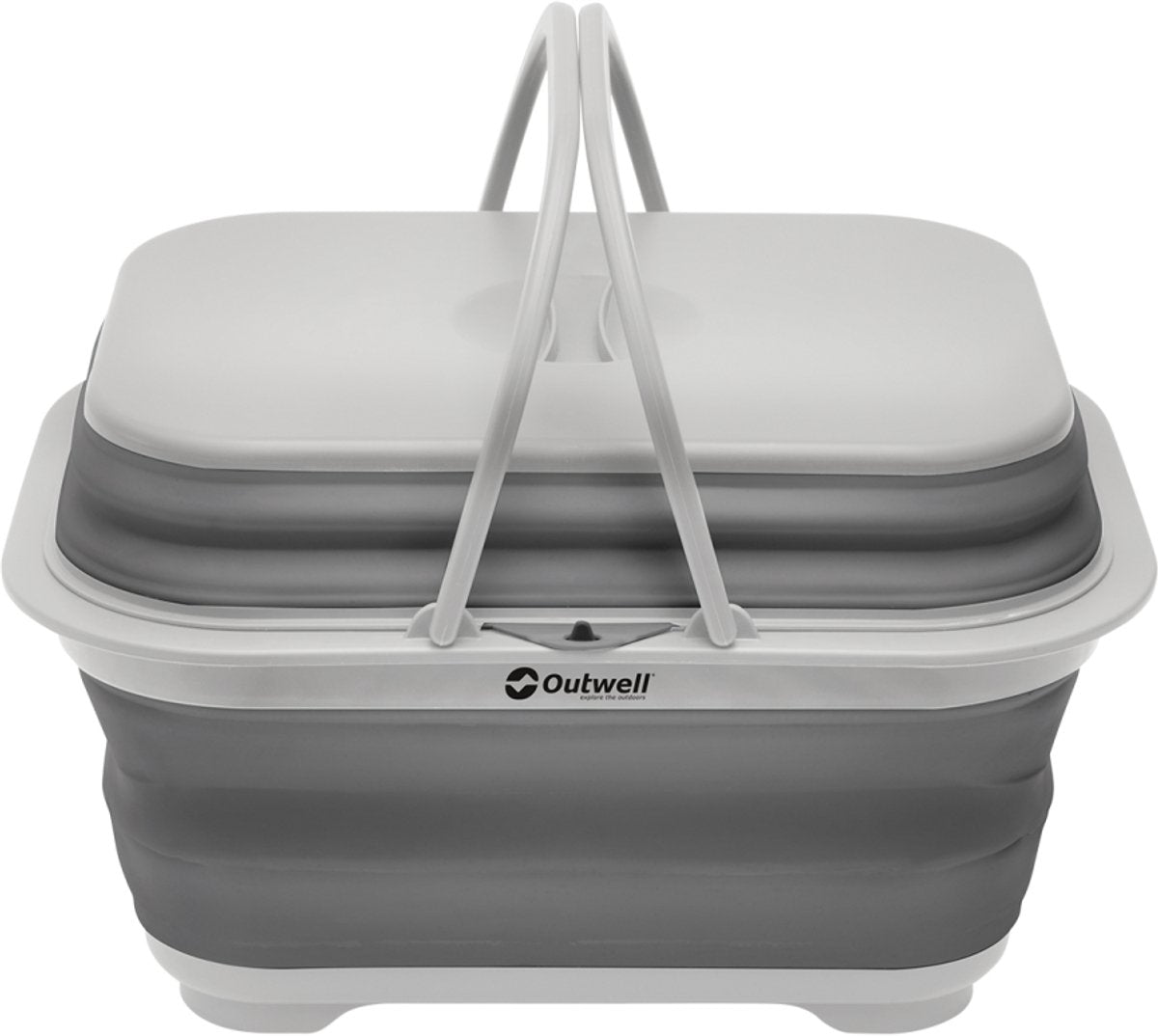 Outwell base lavabo collassabile con manico coperchio lavello con coperchio pieghevole in silicone grigio
