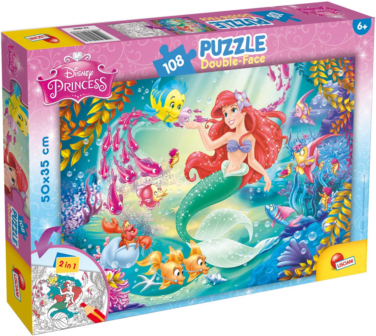 Lisciani puzzle df plus 108 la sirenetta