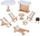 Muebles de jardín de muebles de títeres de madera de Goki, 9dlg.