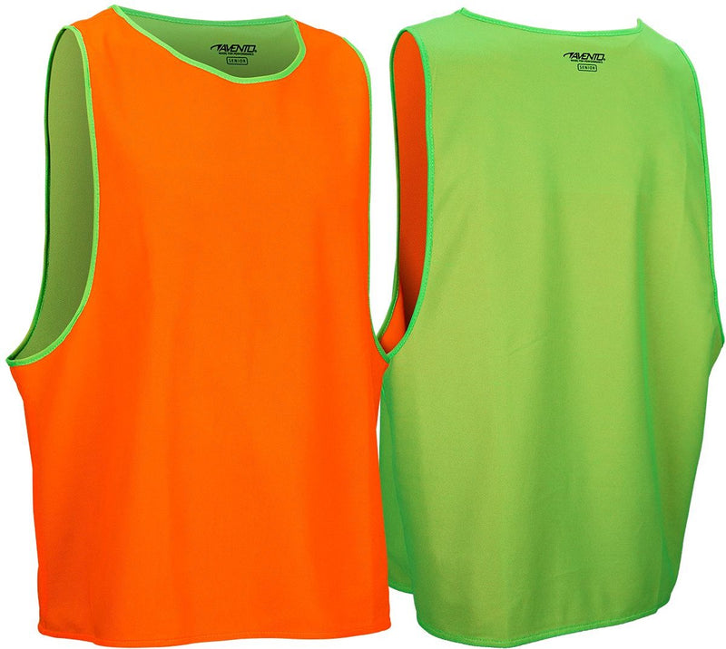 Chaleco de entrenamiento Avento de doble cara - senior - verde flúor naranja flúor