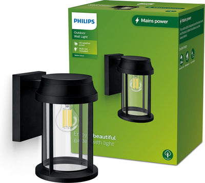 Philips LED Philips Bellini wall lamp round - black - E27