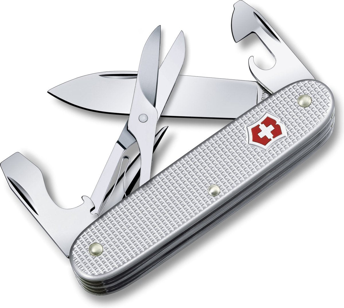Coltello tascabile Victorinox Pioneer X 9 funzioni argento alox