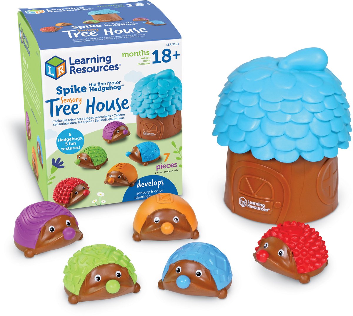 Learning resources motoriek speelgoed - spike fine motor hedgehog sensory tree house. - 3+