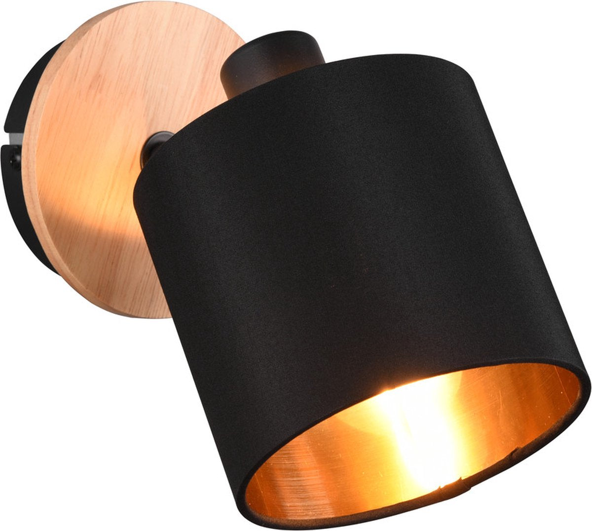 Rl live your light reality tommy - spot - houtkleurig - excl. 1x e14 4 w - dimbaar met schakelaar - niet extern dimmerbaar