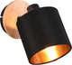 Rl live your light reality tommy - spot - houtkleurig - excl. 1x e14 4 w - dimbaar met schakelaar - niet extern dimmerbaar