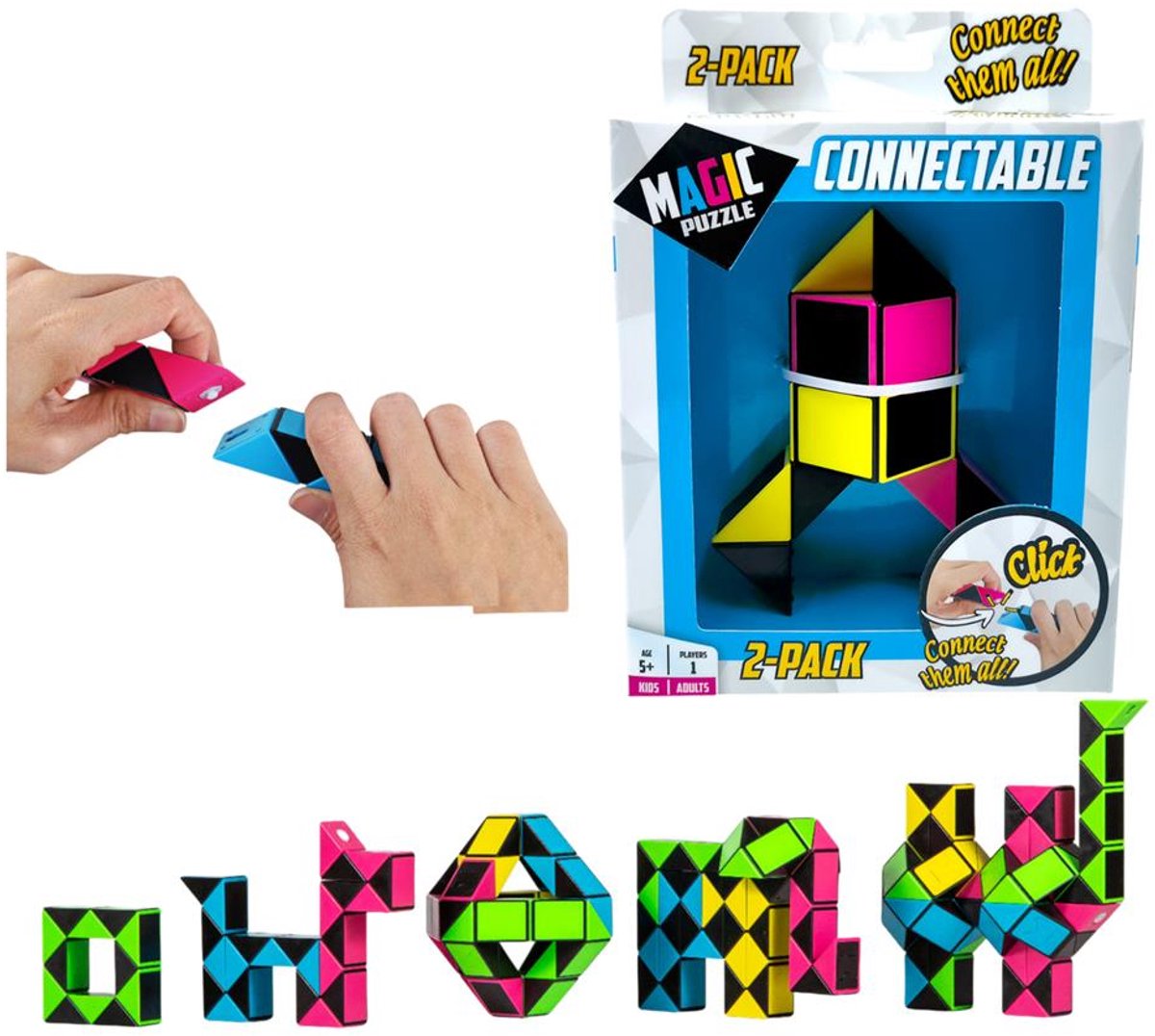 Magic puzzle connectable puzzelset 2 pack voor kinderen.