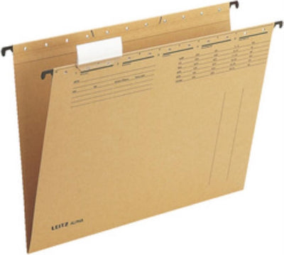 Leitz alpha® hanging file with short side open, natural brown
