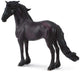 Statuetta Collecta - stallone frisone - (xl) - cavalli - dipinta a mano - miniatura
