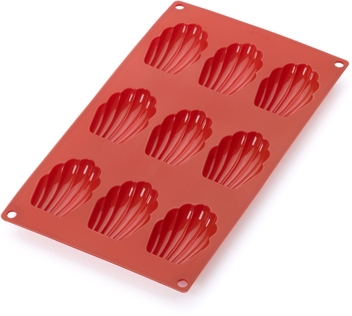 Lékué bakvorm 9 madeleines - siliconen - red