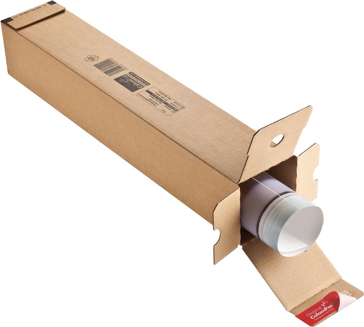 Colompac versandhülse, für din a2 formate, farbe: braun innenmaße: (b)430 x (t)108 x (h)108 mm - 10 stück (cp 072.02)