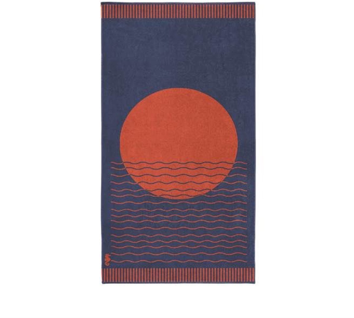 Telo mare Seahorse Sunny Waves - 100x180 cm - blu
