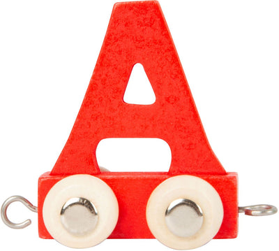 Small foot - houten lettertrein rood - a - 12 stuks