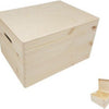 Small foot playwood houten opbergkist met klepdeksel