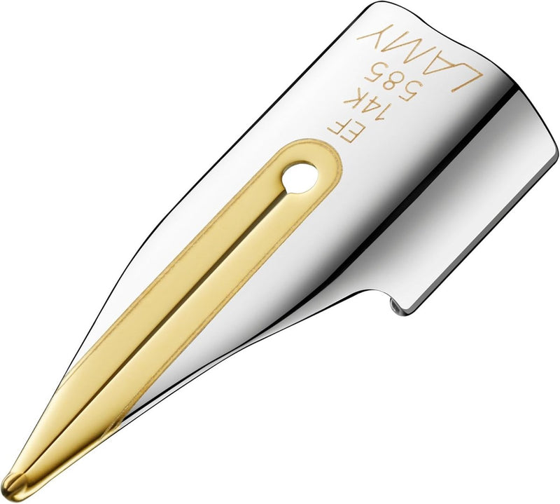 Plumilla Lamy z 55 888 - 14 kt. plumín de oro en plata-oro, bicolor (parcialmente platino) - tamaño de plumín ef - plumín de repuesto para pluma estilográfica