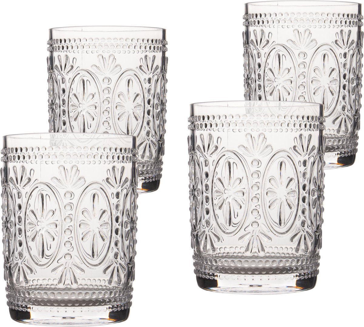 Bo-camp - waterglas - sicilian - 450 ml - 4 stuks