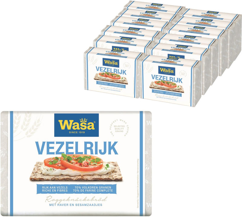 Wasa vezelrijk knäckebröd - 12 x 300g
