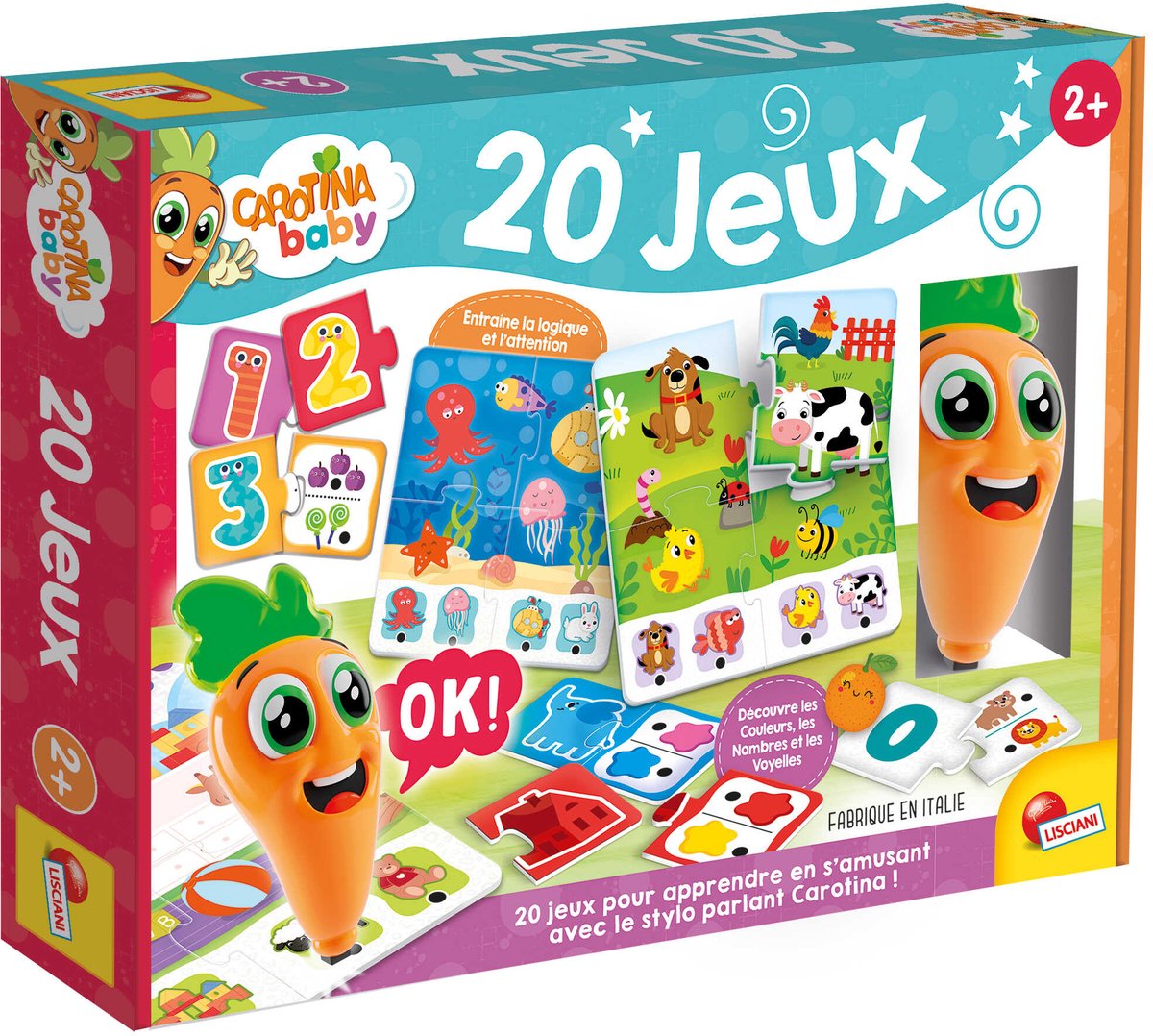 Lisciani carotina baby penna parlante 20 giochi educativi ed. francese