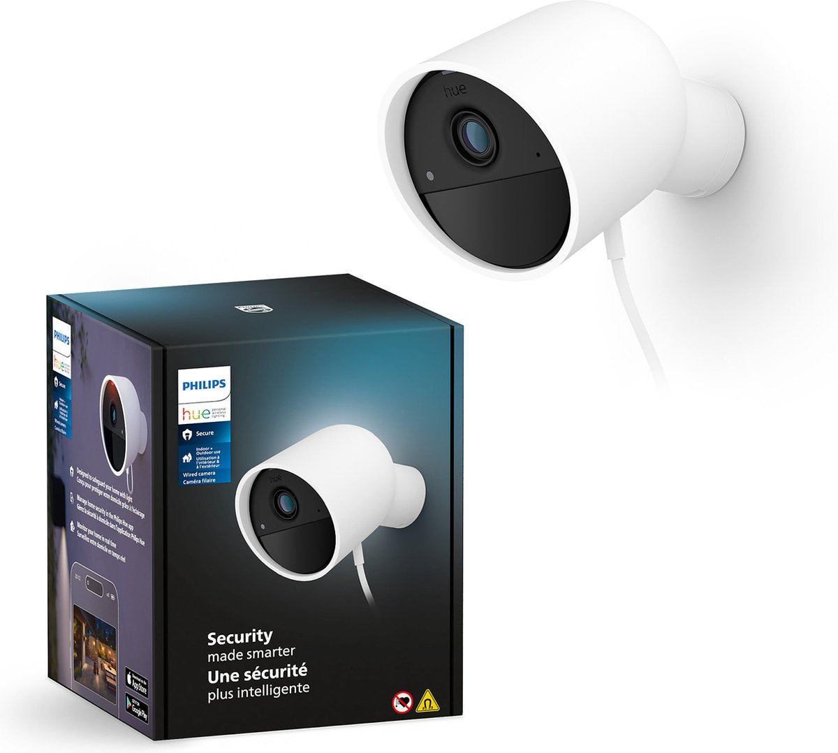 Telecamera di sicurezza Philips Hue - telecamera di sicurezza cablata - bianca