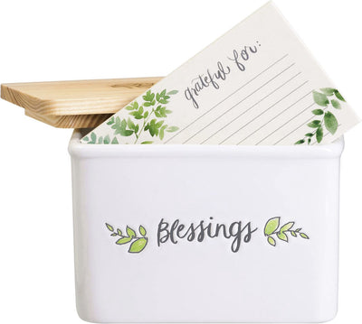 Set regalo Eccolo - scatola di ricette - benedizione - con 50 carte con ricette - incl. coperchio in legno - ec-hc104b