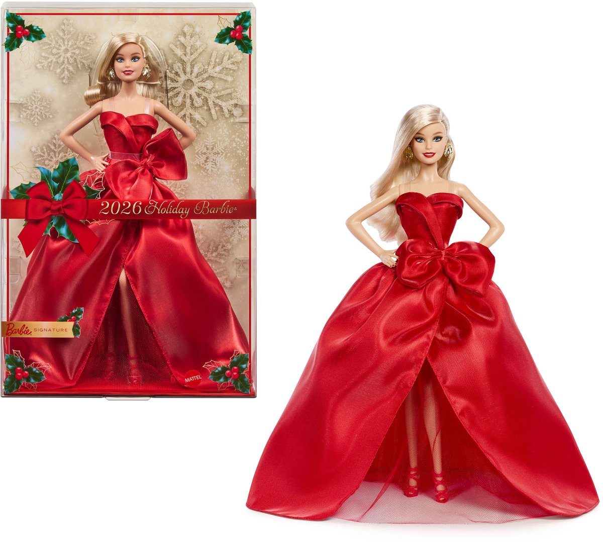 Muñeca de moda navideña Barbie Signature 2026
