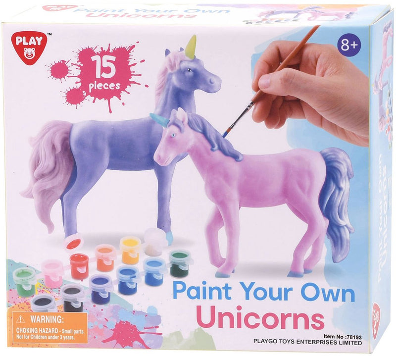 Playgo dipingi i tuoi unicorni - 15 pezzi.
