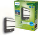 Philips led philips petronia wandlamp - ultra efficient - antraciet - met sensor - 3,8w